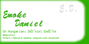 emoke daniel business card
